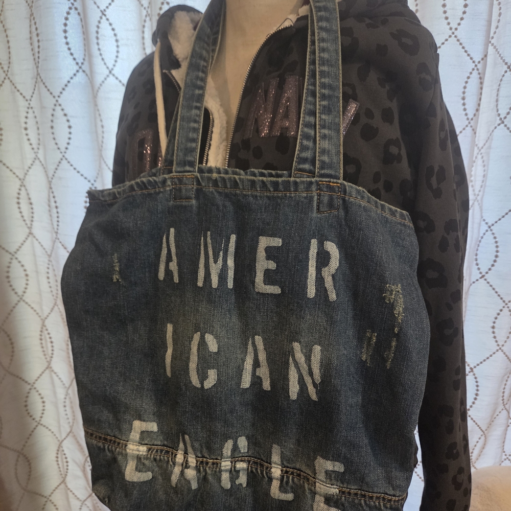 American Eagle Outfitters Blue Denim Tote